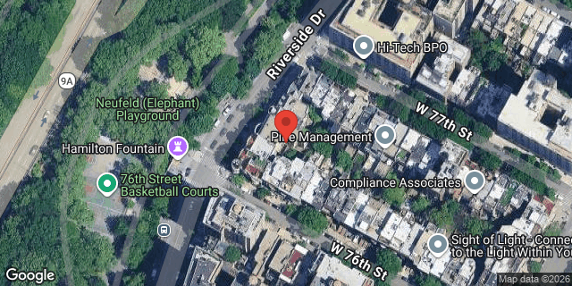 Aerial map of 42 RIVERSIDE DRIVE, Manhattan