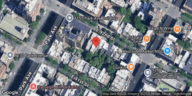 Aerial map of 118 EAST 92 STREET, Manhattan