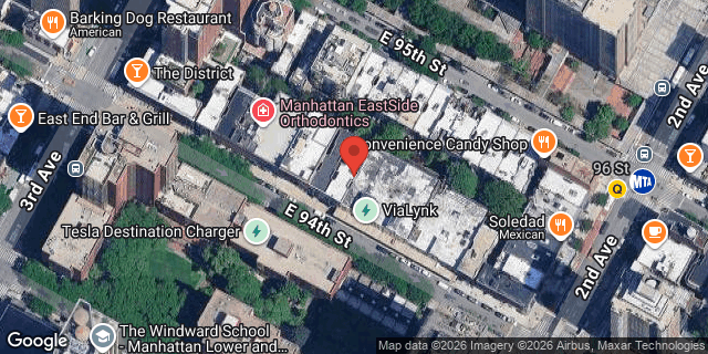 Aerial map of 221 EAST 94 STREET, Manhattan