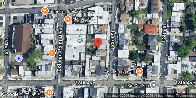 Aerial map of 15-22 123 STREET, Queens