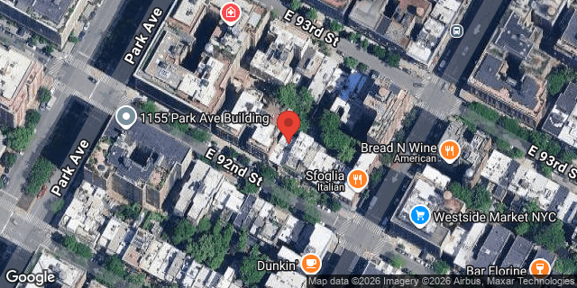 Aerial map of 121 EAST 92 STREET, Manhattan