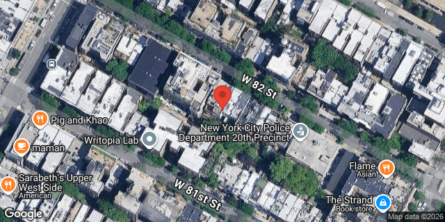 Aerial map of 142 WEST 82 STREET, Manhattan