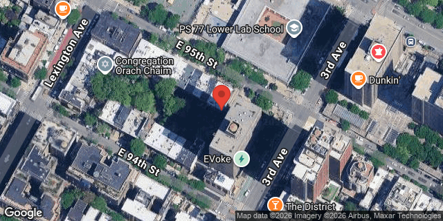 Aerial map of 180 EAST 95 STREET, Manhattan