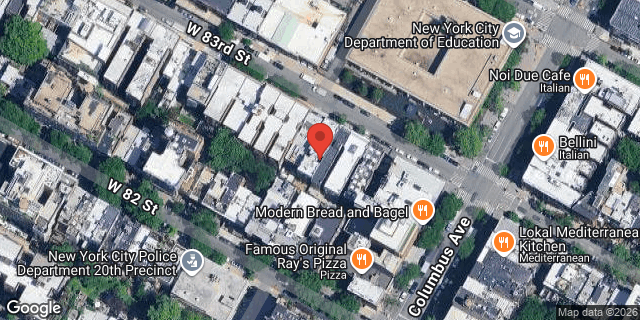 Aerial map of 118 WEST 83 STREET, Manhattan