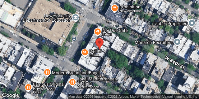 Aerial map of 489 COLUMBUS AVENUE, Manhattan