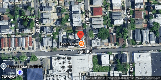 Aerial map of 115-21 14 ROAD, Queens