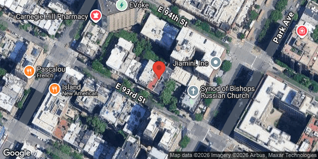 Aerial map of 67 EAST 93 STREET, Manhattan