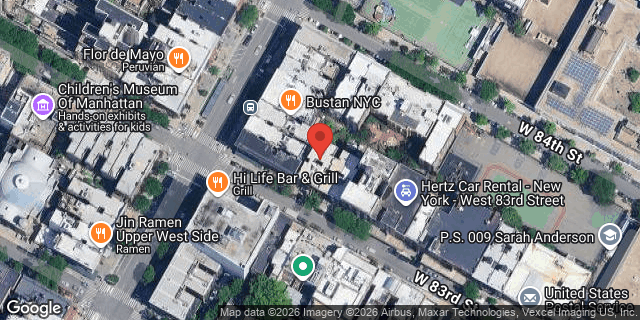 Aerial map of 173 WEST 83 STREET, Manhattan
