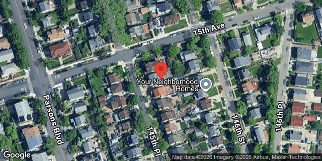 Aerial map of 15-05 145 PLACE, Queens