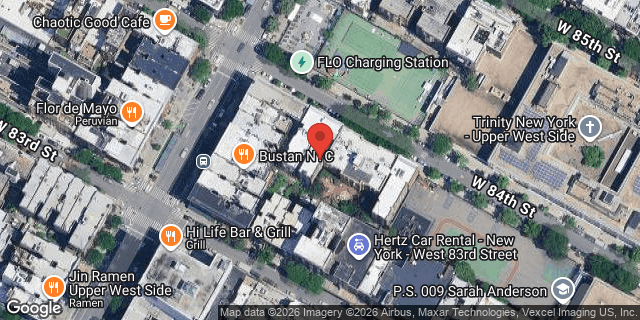 Aerial map of 158 WEST 84 STREET, Manhattan