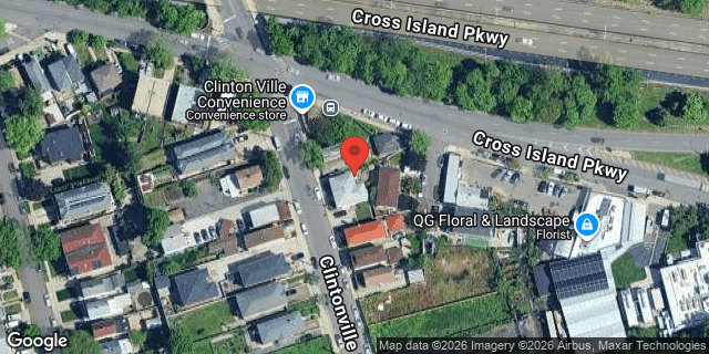 Aerial map of 15-41 CLINTONVILLE STREET, Queens