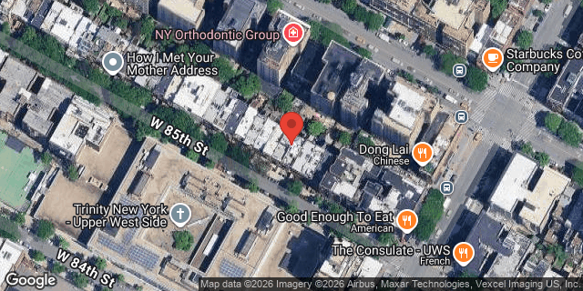 Aerial map of 115 WEST 85 STREET, Manhattan