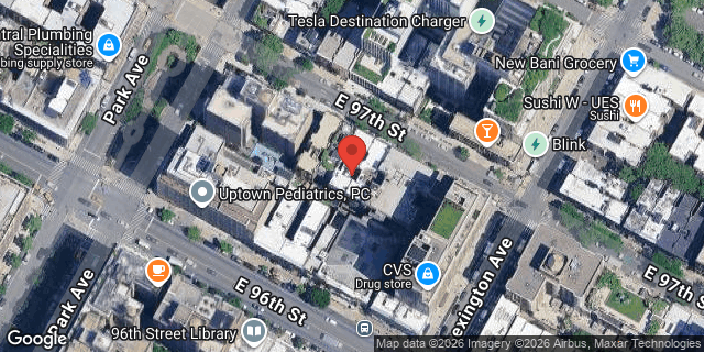 Aerial map of 112 EAST 97 STREET, Manhattan