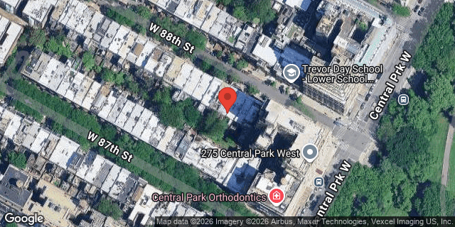 Aerial map of 20 WEST 88 STREET, Manhattan