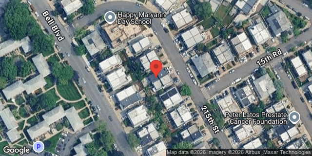 Aerial map of 15-26 215 STREET, Queens