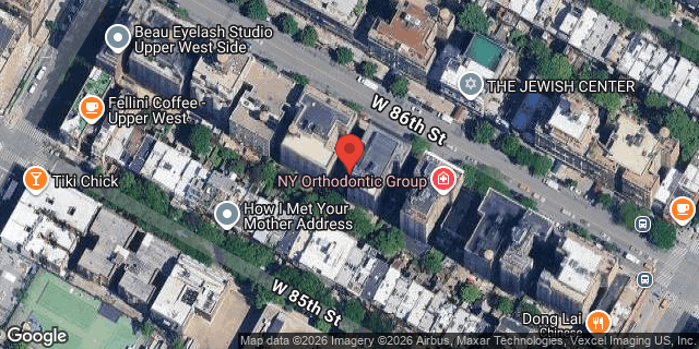 Aerial map of 142 WEST 86 STREET, Manhattan