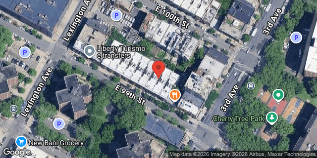 Aerial map of 167 EAST 99 STREET, Manhattan