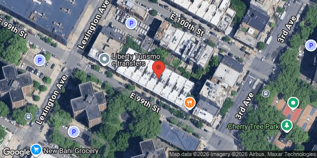 Aerial map of 163 EAST 99 STREET, Manhattan