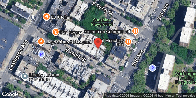 Aerial map of 193 EAST 100 STREET, Manhattan
