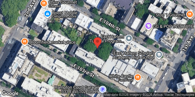 Aerial map of 315 EAST 103 STREET, Manhattan