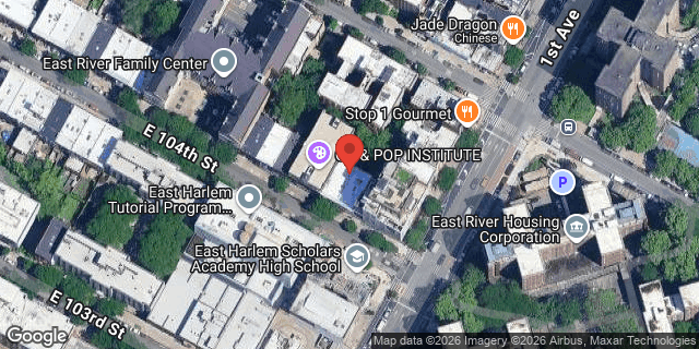 Aerial map of 347 EAST 104 STREET, Manhattan