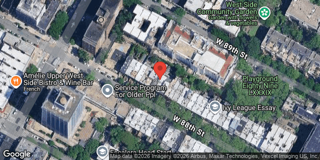 Aerial map of 165 WEST 88 STREET, Manhattan