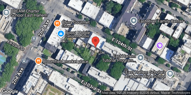 Aerial map of 320 EAST 104 STREET, Manhattan