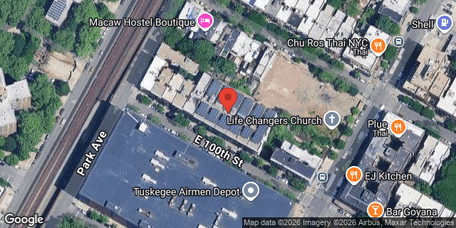 Aerial map of 111 EAST 100 STREET, Manhattan
