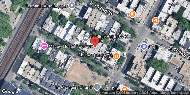 Aerial map of 127 EAST 101 STREET, Manhattan