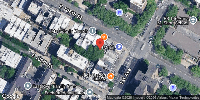 Aerial map of 346 EAST 106 STREET, Manhattan