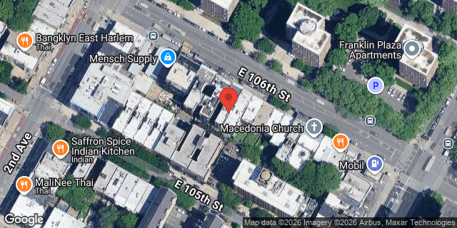 Aerial map of 318 EAST 106 STREET, Manhattan