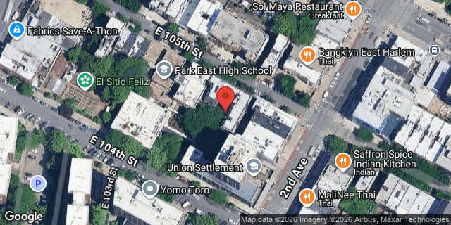Aerial map of 250 EAST 105 STREET, Manhattan
