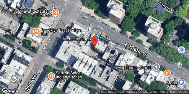 Aerial map of 306 EAST 106 STREET, Manhattan