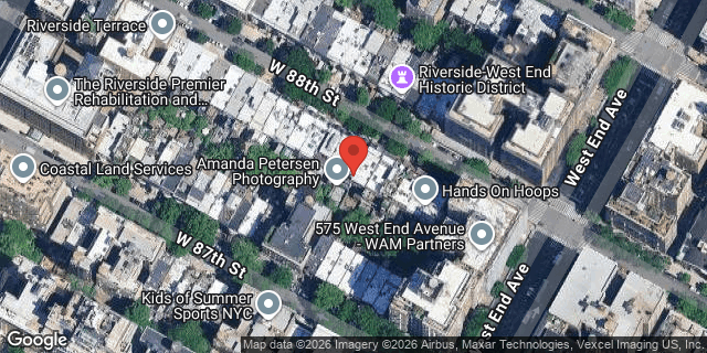 Aerial map of 316 WEST 88 STREET, Manhattan