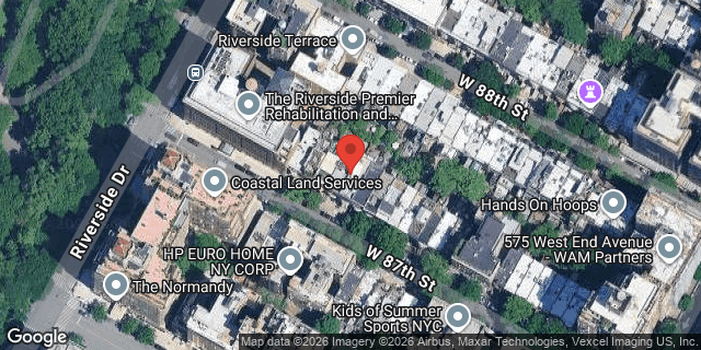 Aerial map of 343 WEST 87 STREET, Manhattan