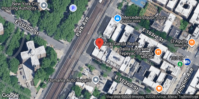 Aerial map of 101 EAST 102 STREET, Manhattan