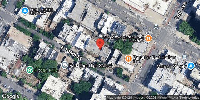 Aerial map of 235 EAST 105 STREET, Manhattan