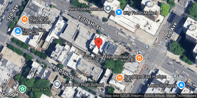 Aerial map of 234 EAST 106 STREET, Manhattan