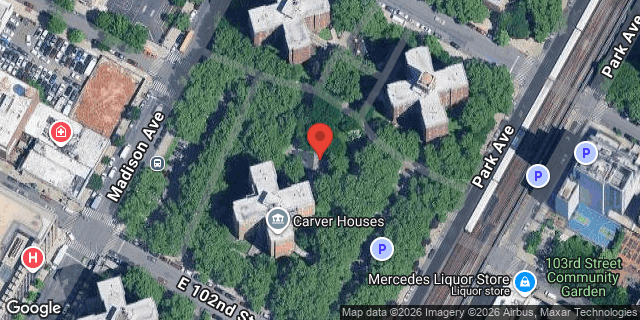 Aerial map of 55 EAST 102 STREET, Manhattan