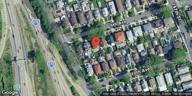 Aerial map of 145-56 9 AVENUE, Queens