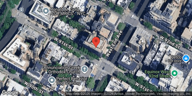 Aerial map of 639 WEST END AVENUE, Manhattan