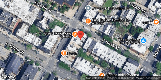 Aerial map of 1703 LEXINGTON AVENUE, Manhattan
