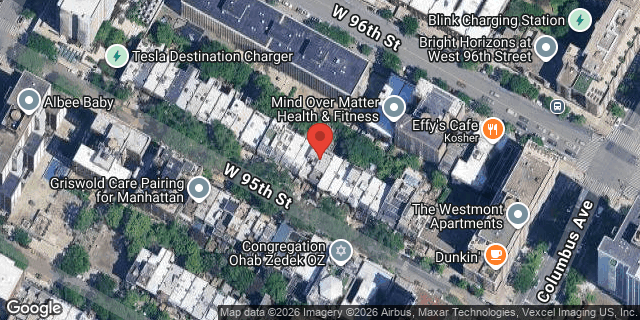 Aerial map of 133 WEST 95 STREET, Manhattan