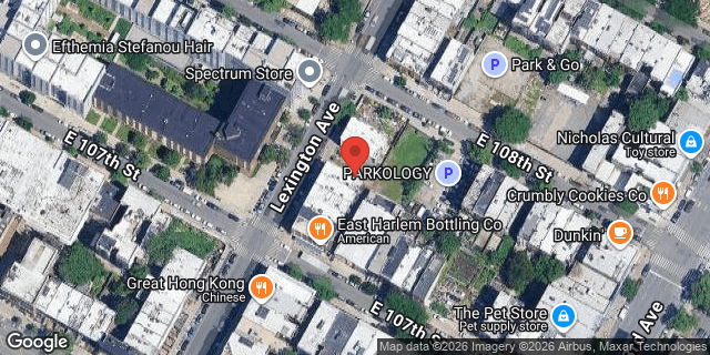 Aerial map of 1723 LEXINGTON AVENUE, Manhattan