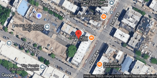 Aerial map of 252 EAST 110 STREET, Manhattan