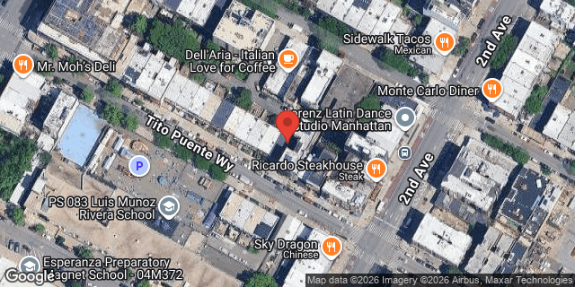Aerial map of 239 EAST 110 STREET, Manhattan
