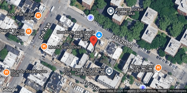 Aerial map of 314 EAST 112 STREET, Manhattan