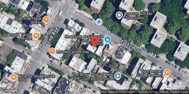 Aerial map of 310 EAST 112 STREET, Manhattan