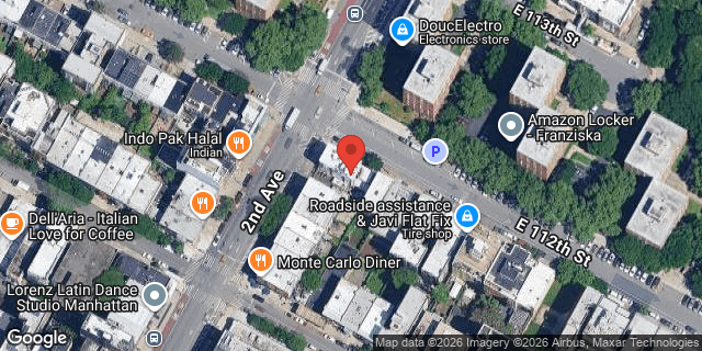 Aerial map of 2176 2 AVENUE, Manhattan