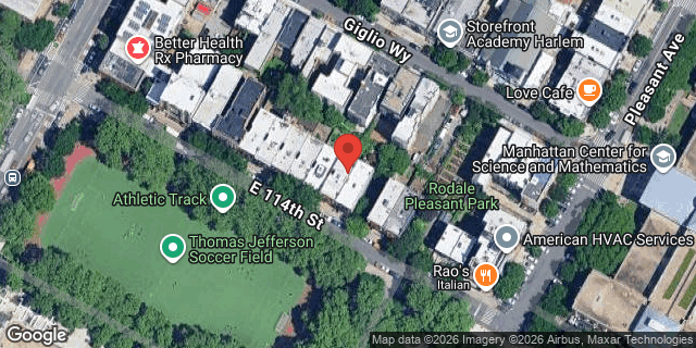 Aerial map of 427 EAST 114 STREET, Manhattan